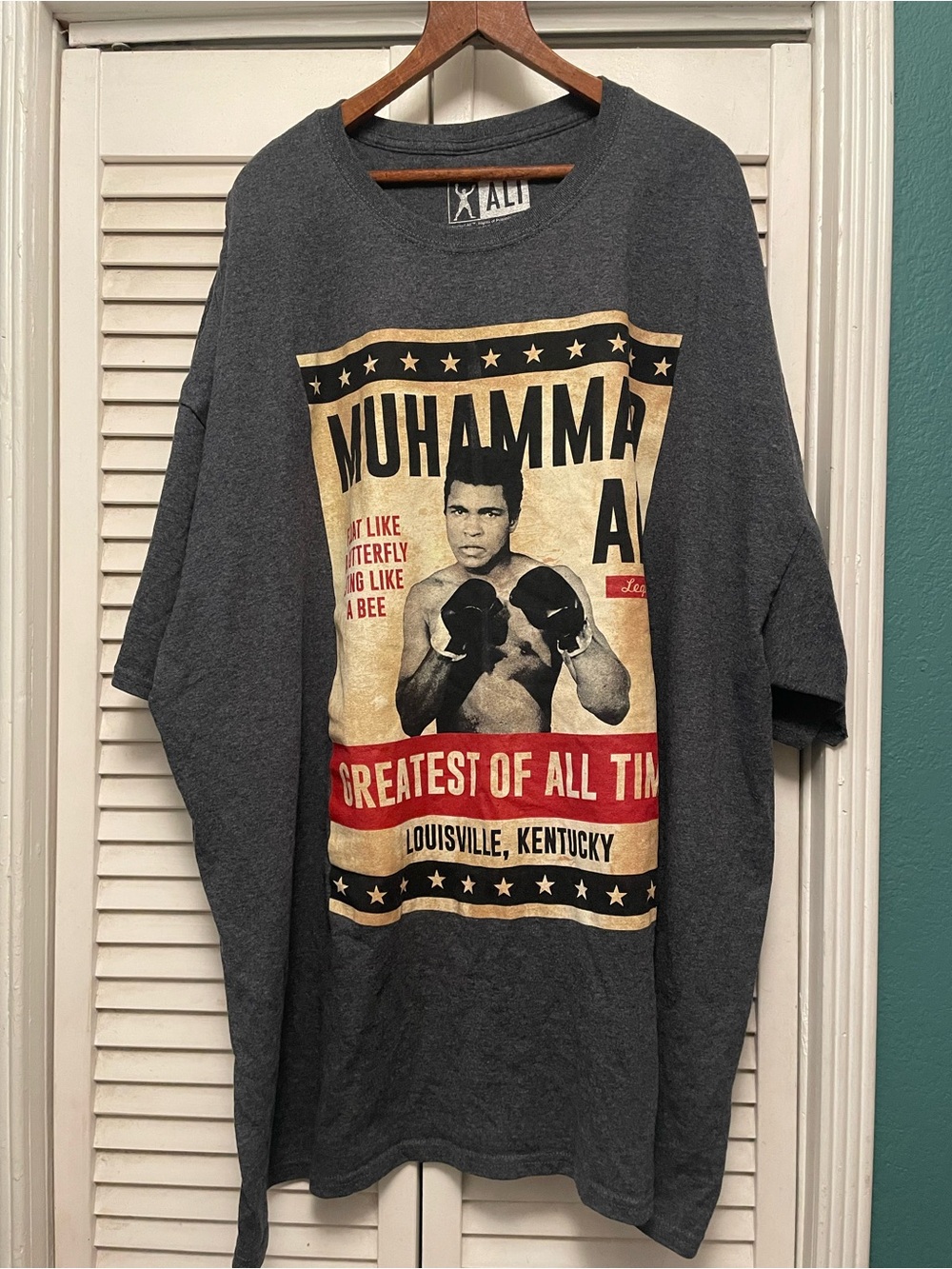Ali Graphic Tee - Charcoal Muhammad Ali Poster Shirt